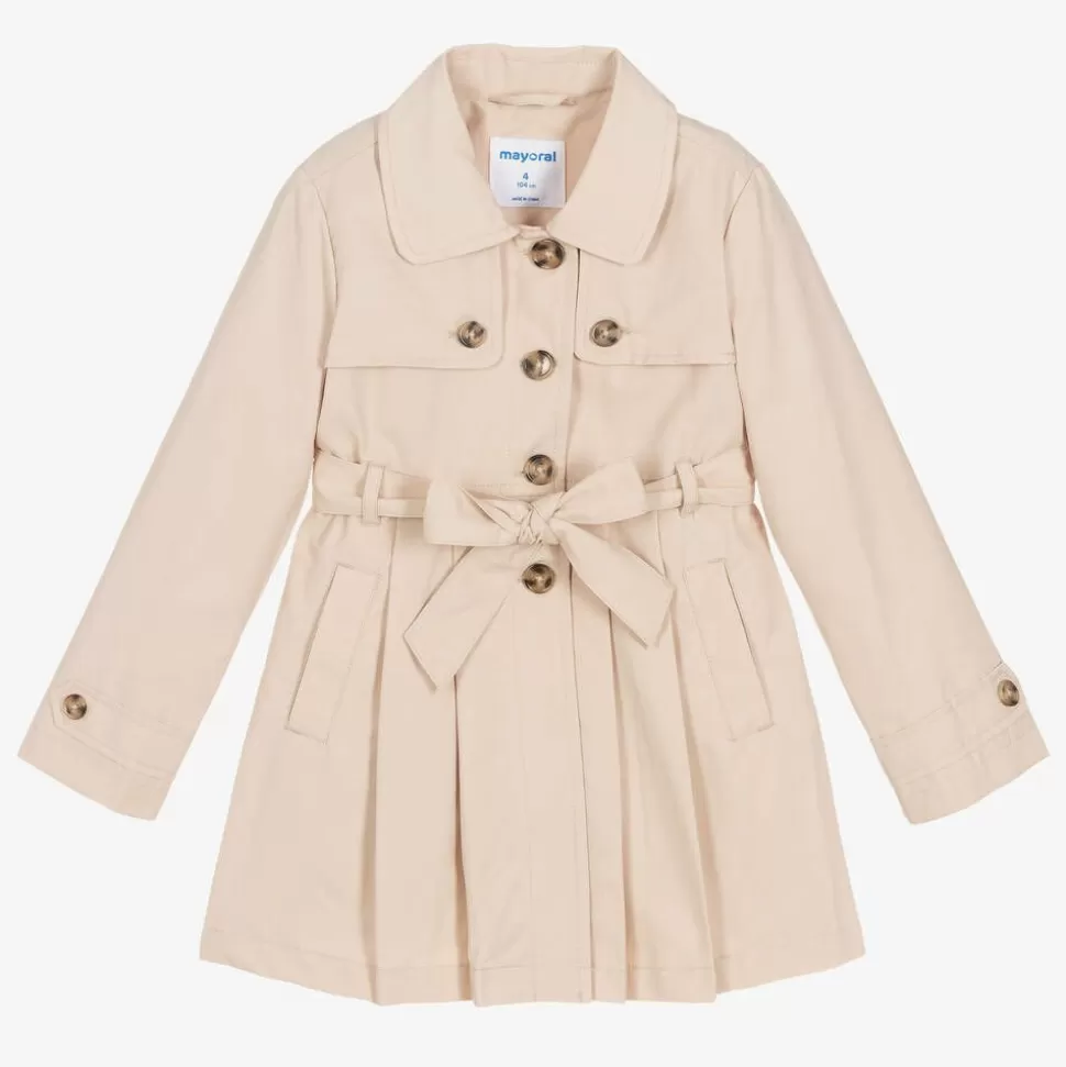 Mayoral Girls Beige Trench Coat^ Coats & Jackets