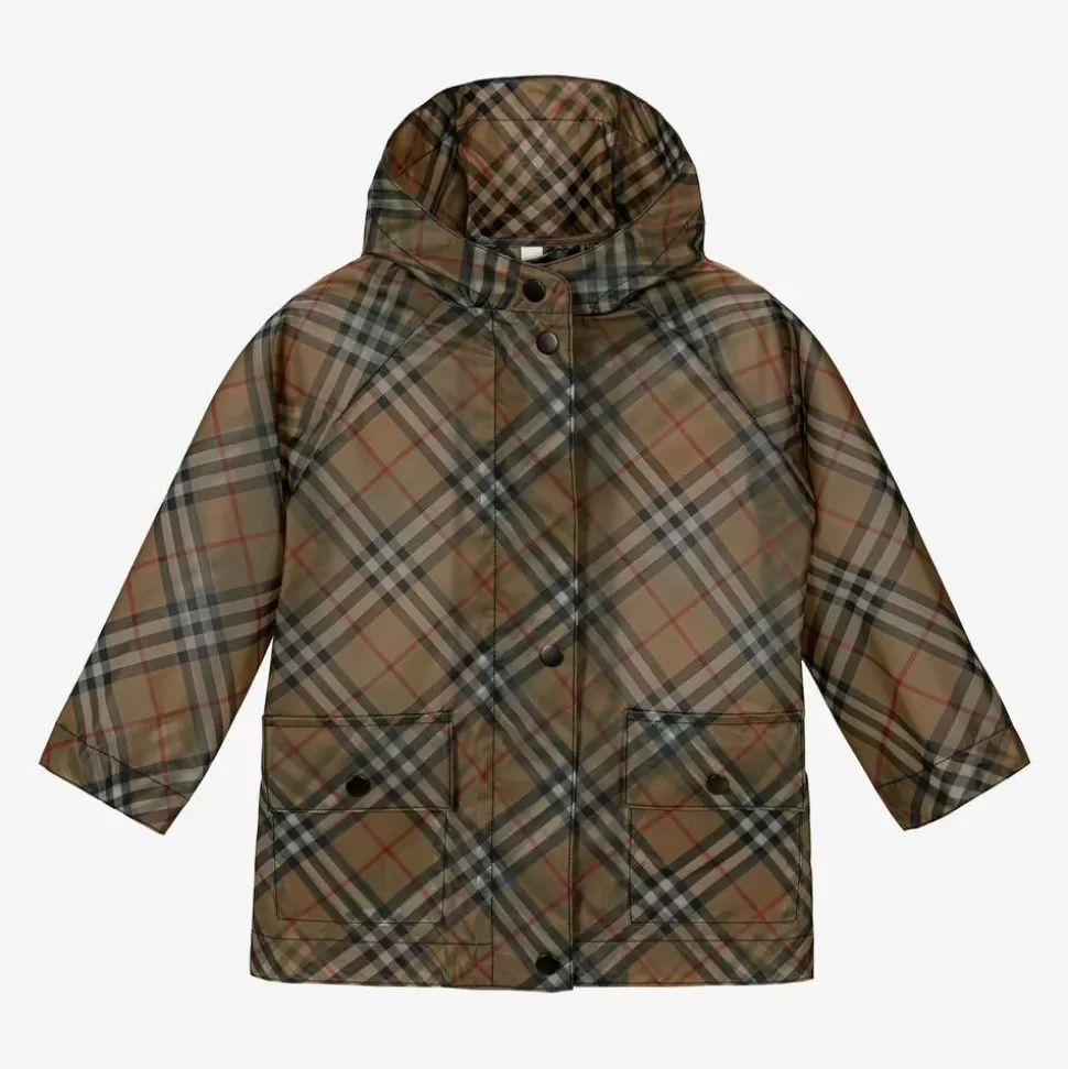 Burberry Girls Beige Vintage Check Raincoat^ Coats & Jackets
