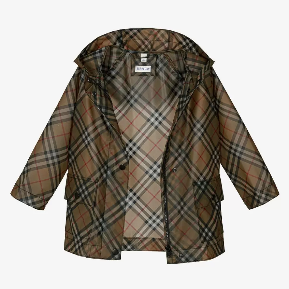 Burberry Girls Beige Vintage Check Raincoat^ Coats & Jackets
