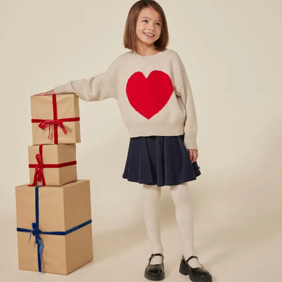 Petit Bateau Girls Beige Wool Knit Sweater^ Tops