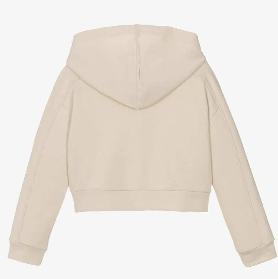 Mayoral Girls Beige Zip-Up Hoodie^ Tops