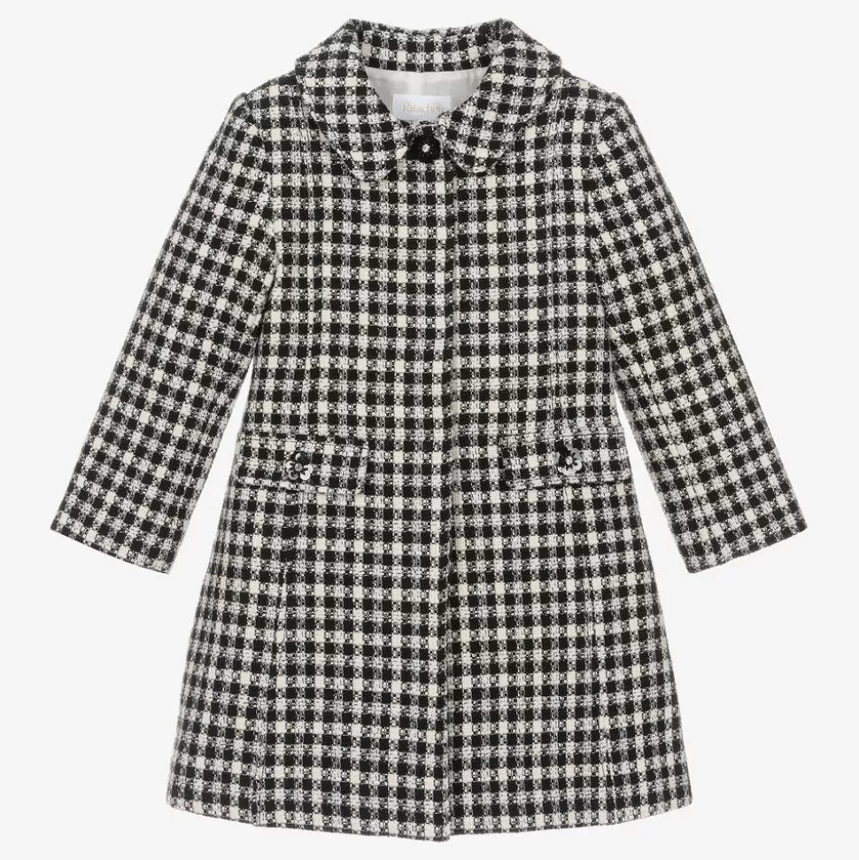 Patachou Girls Black & Ivory Check Tweed Coat^ Coats & Jackets