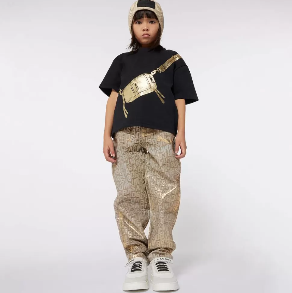 MARC JACOBS Girls Black Bag Print Cotton T-Shirt^ Tops