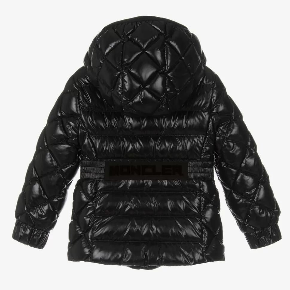 Moncler Enfant Girls Black Belted Down Jacket^ Coats & Jackets