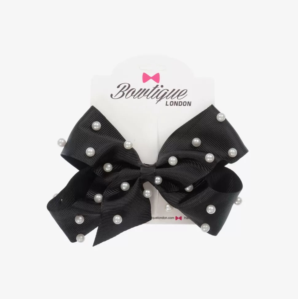 Bowtique London Girls Black Bow Hair Clip (11cm)^ Hair Accessories