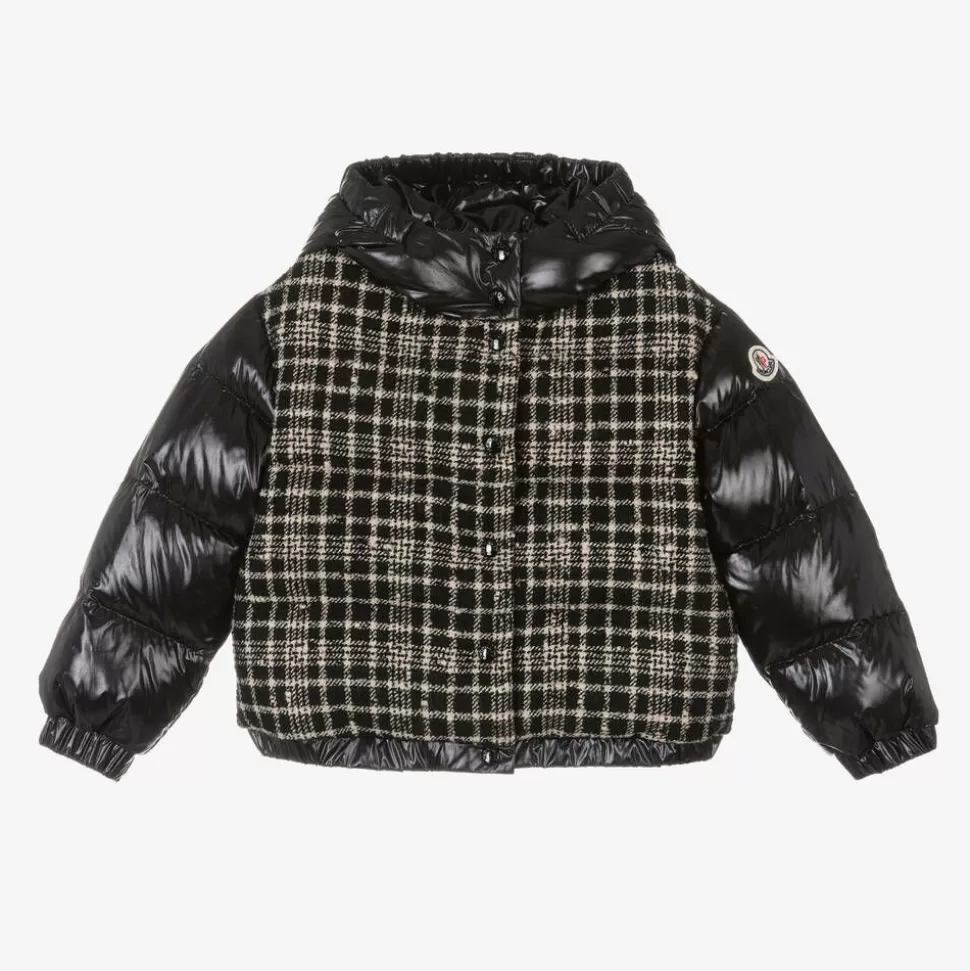 Moncler Enfant Girls Black Checked Dale Down Jacket^ Coats & Jackets