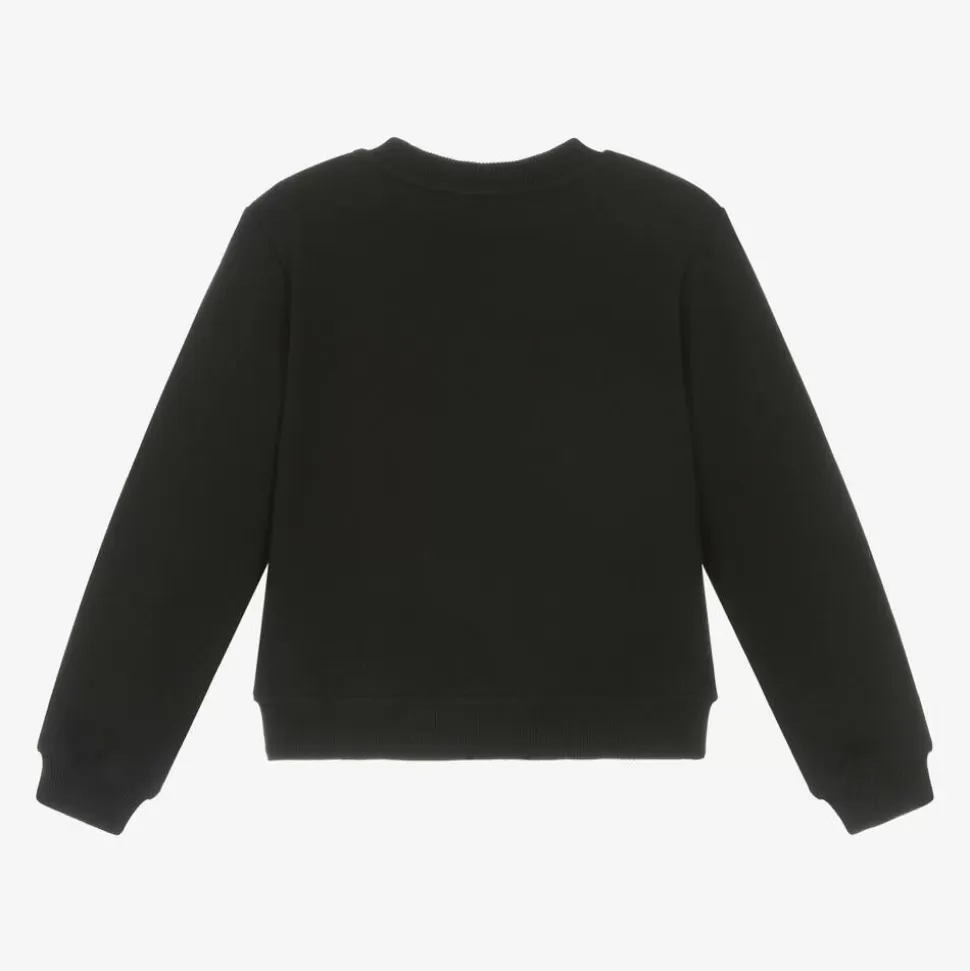 Moschino Kid-Teen Girls Black Cotton Teddy Bear Sweatshirt^ Tops