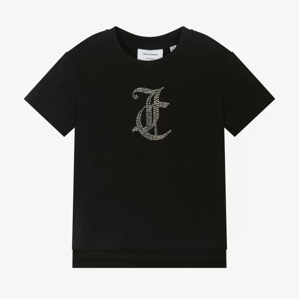 Juicy Couture Girls Black Cotton T-Shirt^ Tops