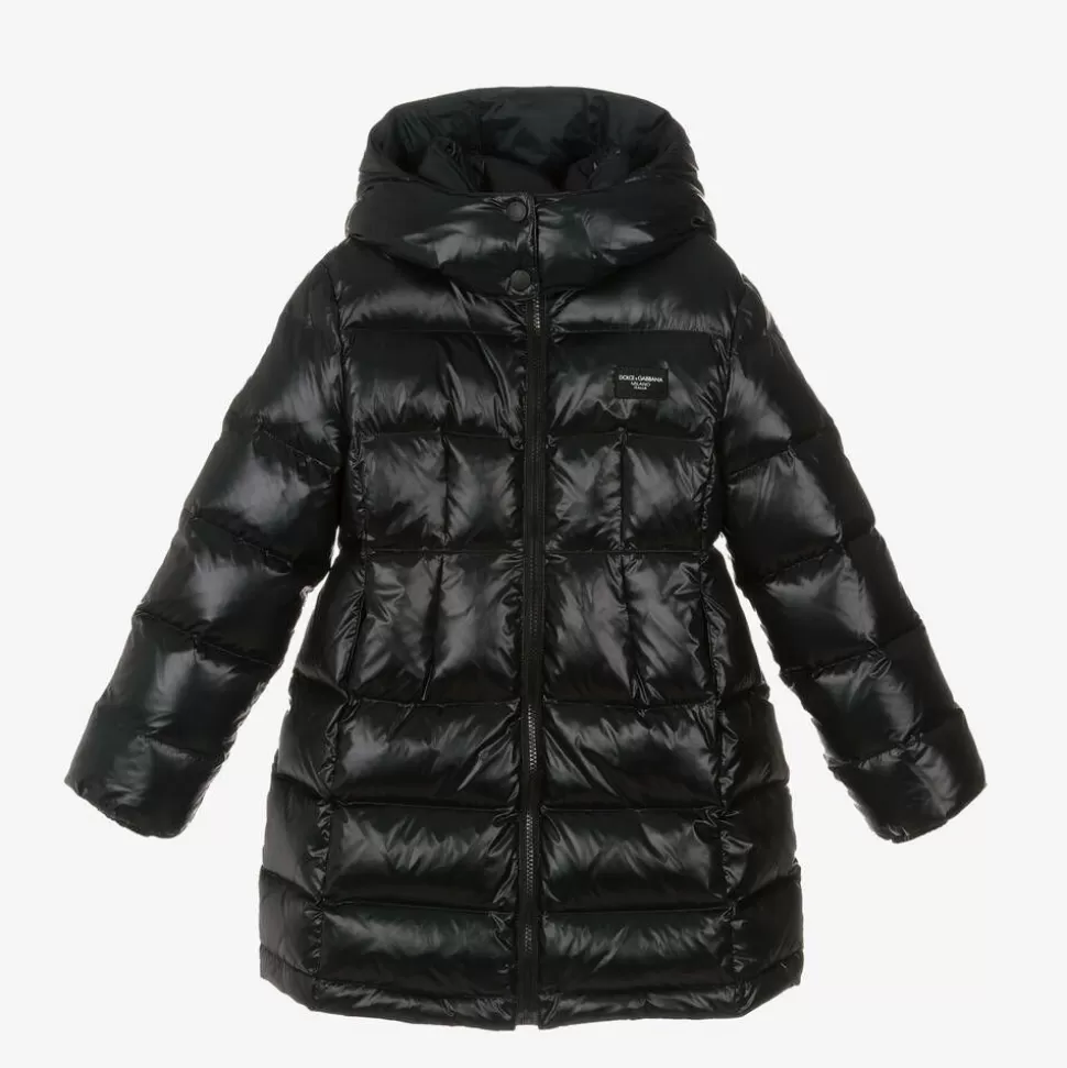 Dolce amp; Gabbana Girls Black Down Padded Puffer Coat^ Coats & Jackets