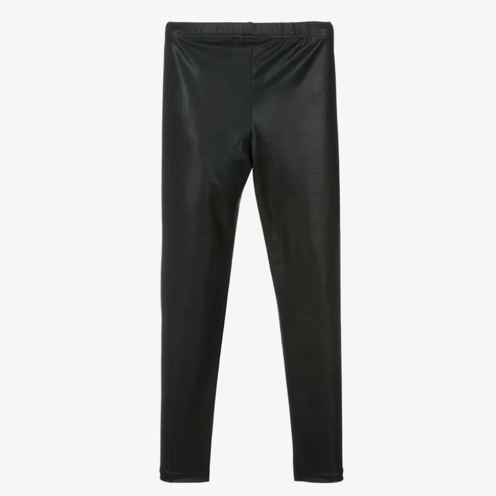 NAME IT Girls Black Faux Leather Leggings^ Leggings