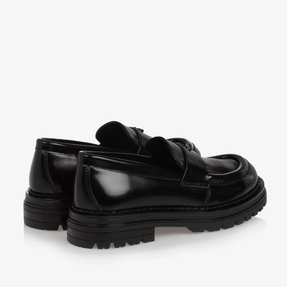 Calvin Klein Girls Black Faux Leather Loafers^ Loafers & Moccasins | Loafers & Moccasins