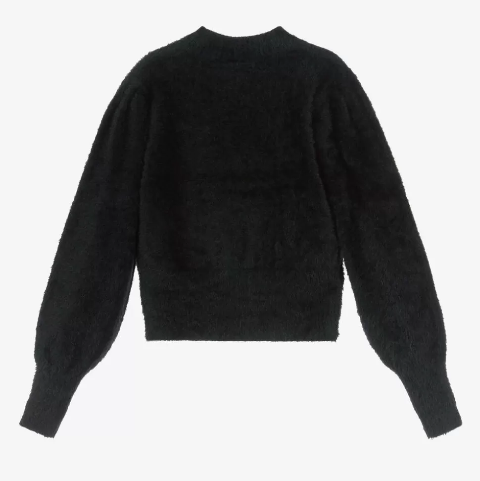 Mayoral Girls Black Fluffy Knit Sweater^ Tops