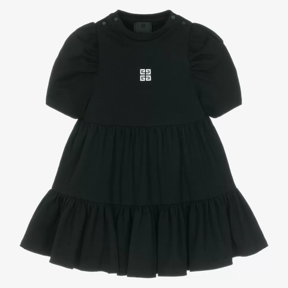 Givenchy Girls Black 4G Logo Cotton Dress^ Dresses