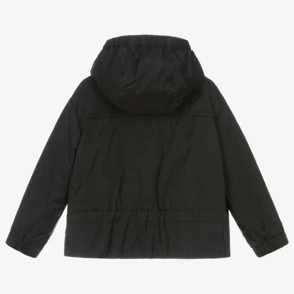 Moncler Enfant Girls Black Hooded Ailisia Jacket^ Coats & Jackets
