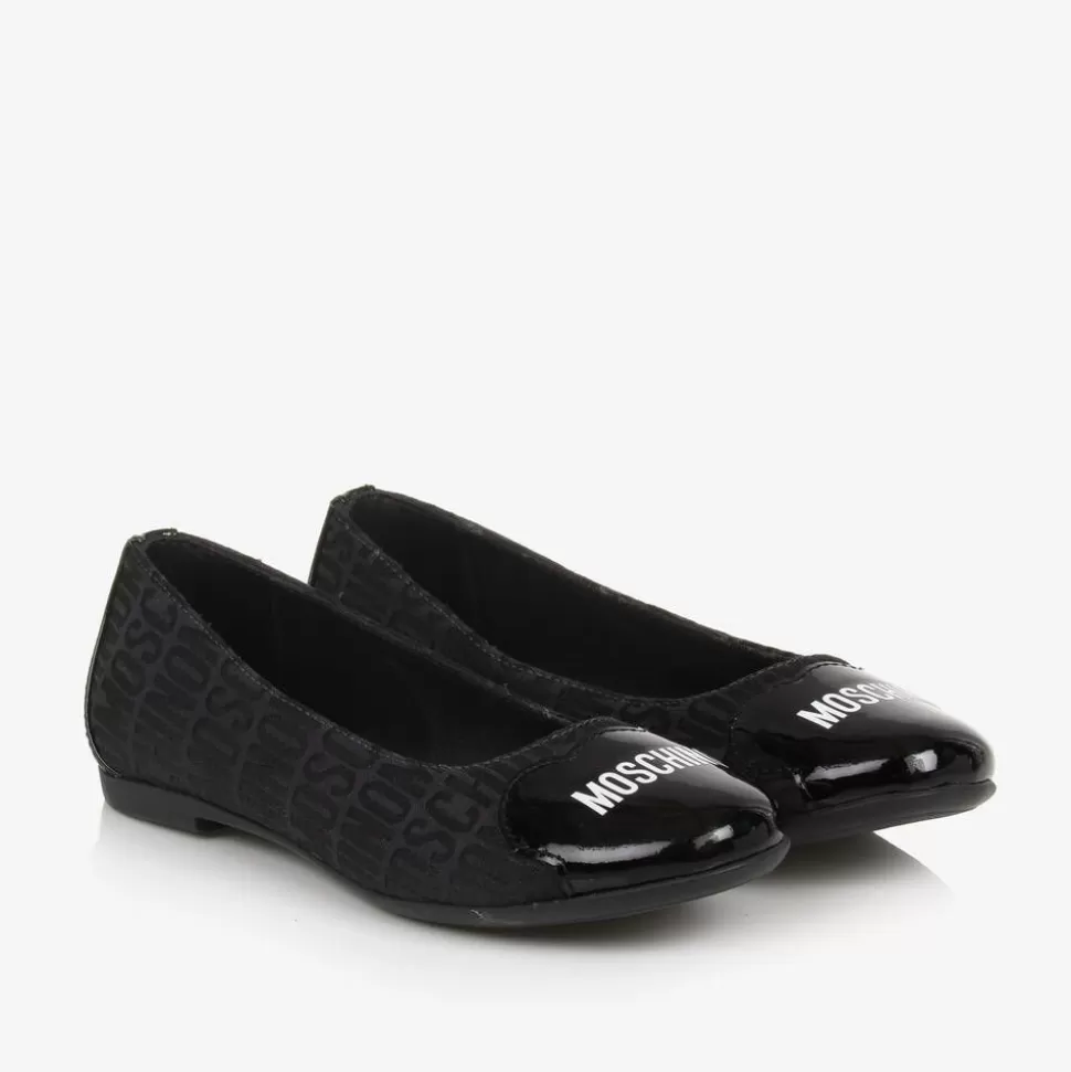 Moschino Girls Black Jacquard Ballerina Shoes^ Pumps & Ballerinas | Pumps & Ballerinas