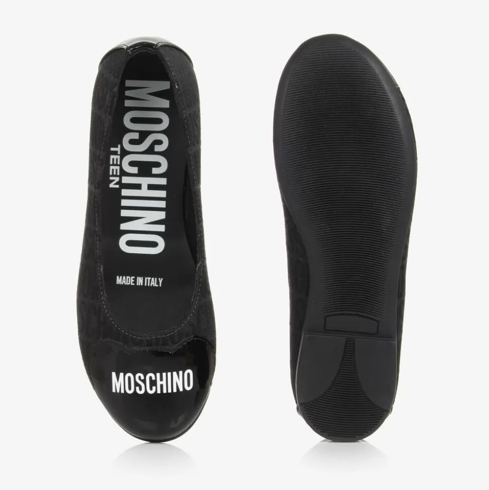 Moschino Girls Black Jacquard Ballerina Shoes^ Pumps & Ballerinas | Pumps & Ballerinas