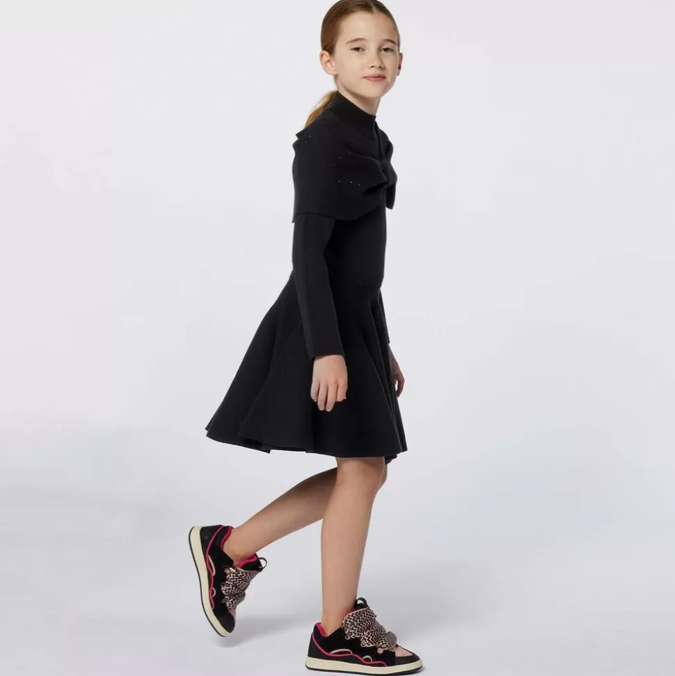 Lanvin Girls Black Knitted Bow Dress^ Dresses