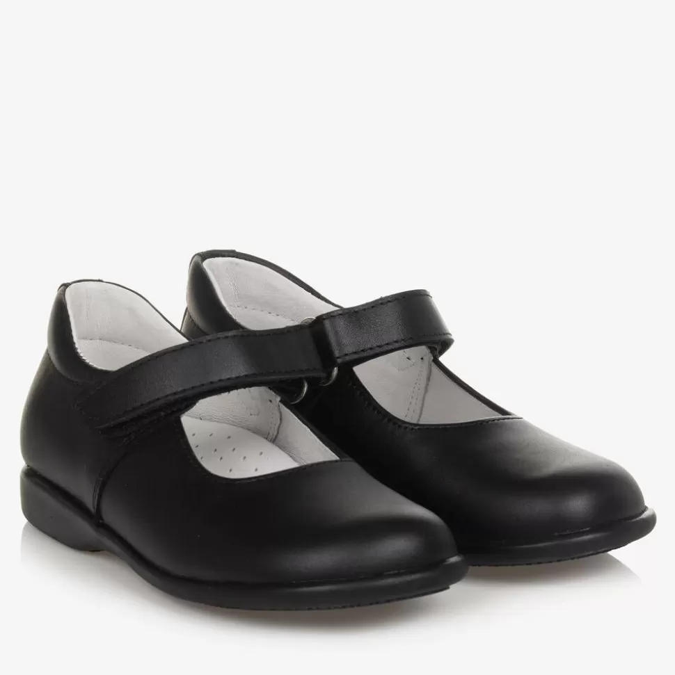 Childrens Classics Girls Black Leather Shoes^ Bar Shoes | Bar Shoes