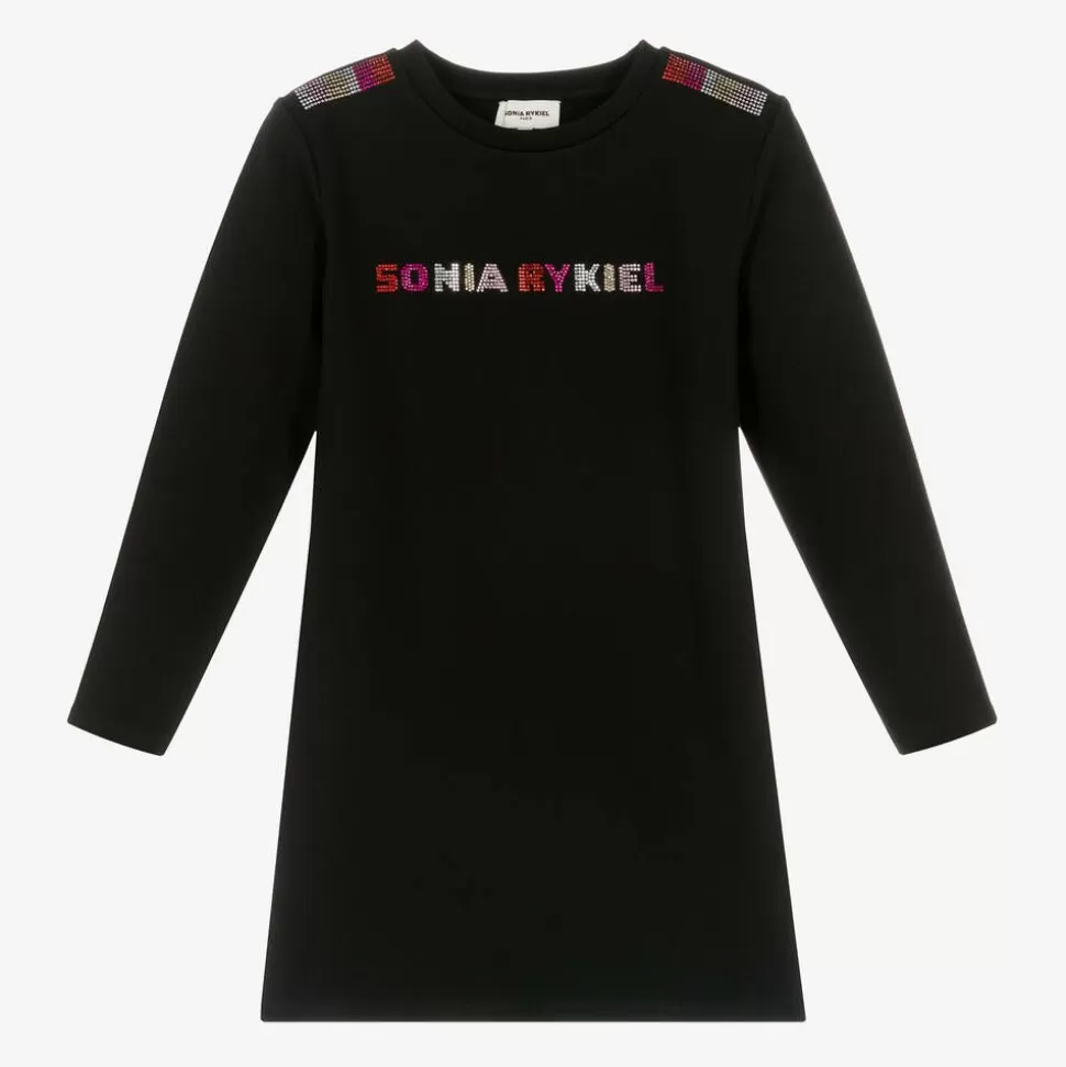 Sonia Rykiel Paris Girls Black Milano Jersey Diamanté Dress^ Dresses