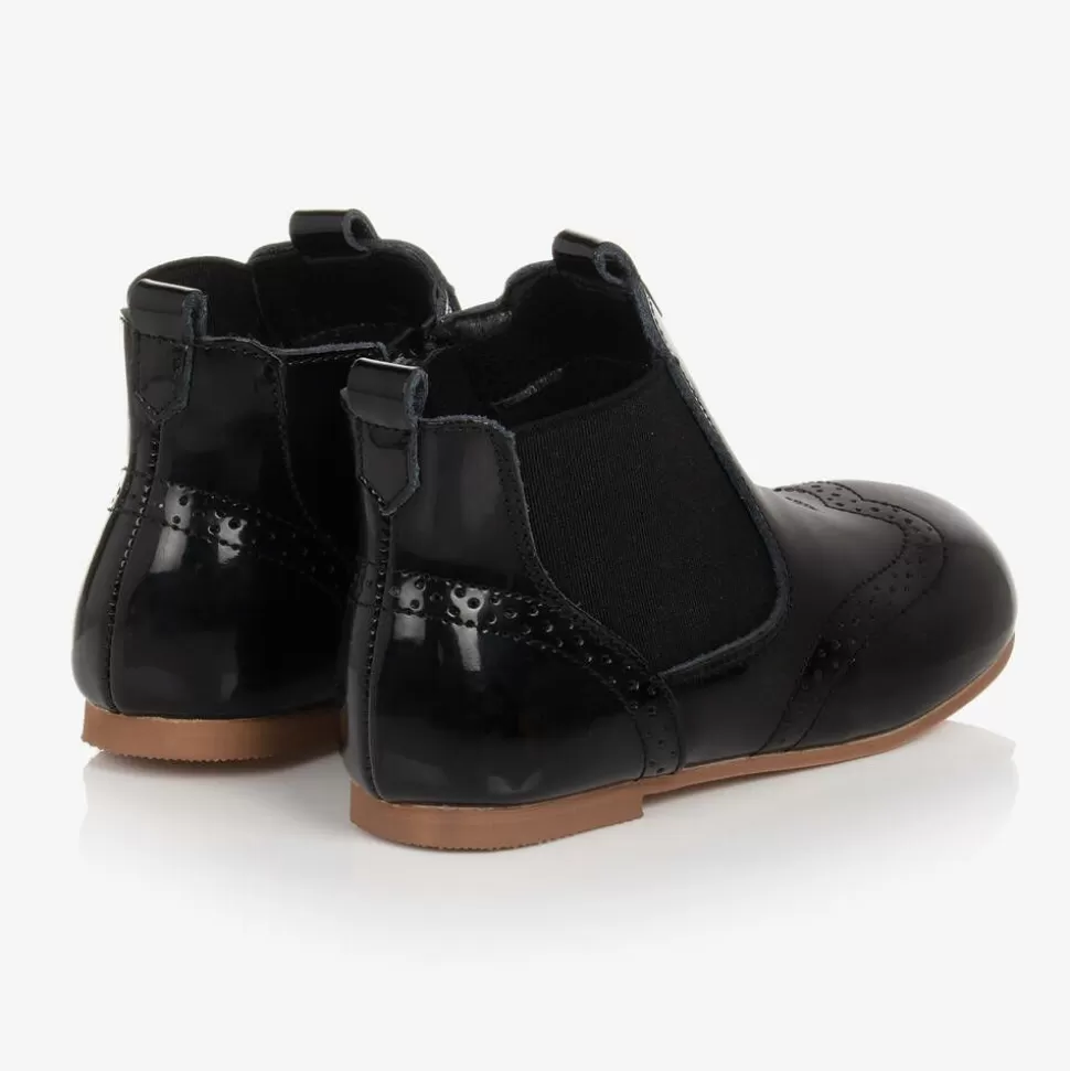 Beau KiD Girls Black Patent Leather Chelsea Boots^ Boots | Boots