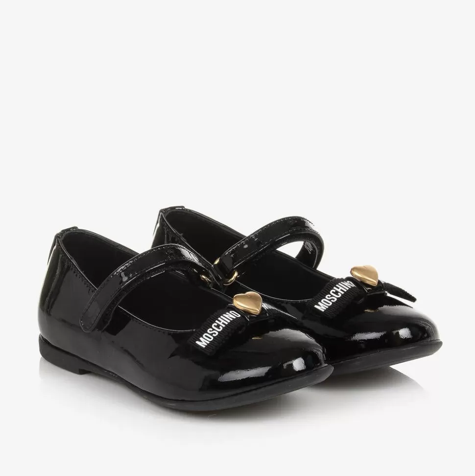 Moschino Girls Black Patent Leather Pumps^ Pumps & Ballerinas | Pumps & Ballerinas