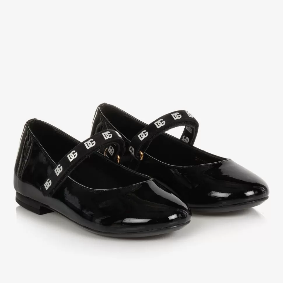 Dolce amp; Gabbana Girls Black Patent Leather Pumps^ Pumps & Ballerinas | Pumps & Ballerinas