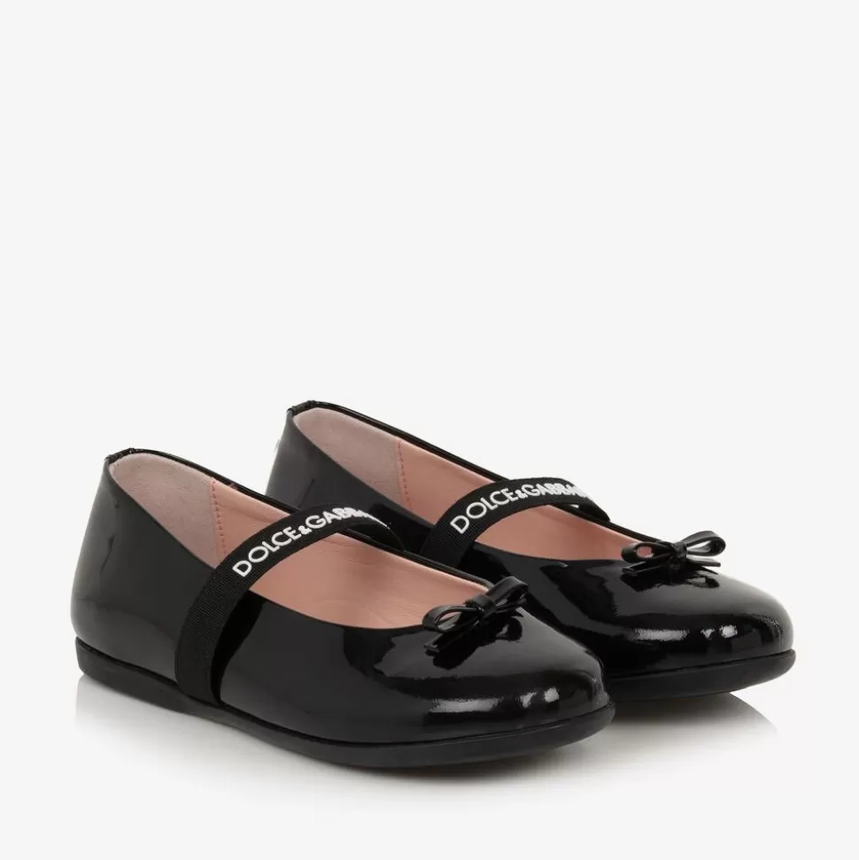 Dolce amp; Gabbana Girls Black Patent Leather Pumps^ Pumps & Ballerinas | Pumps & Ballerinas