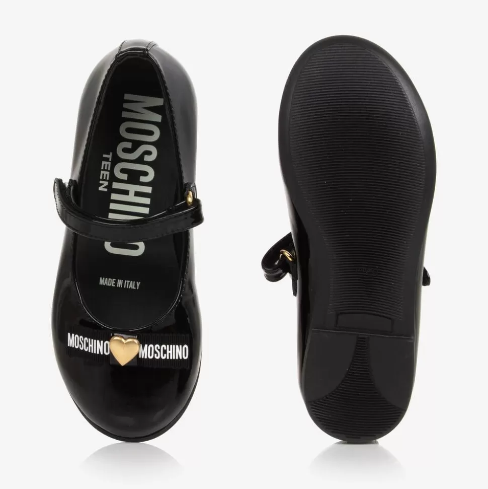 Moschino Girls Black Patent Leather Pumps^ Pumps & Ballerinas | Pumps & Ballerinas