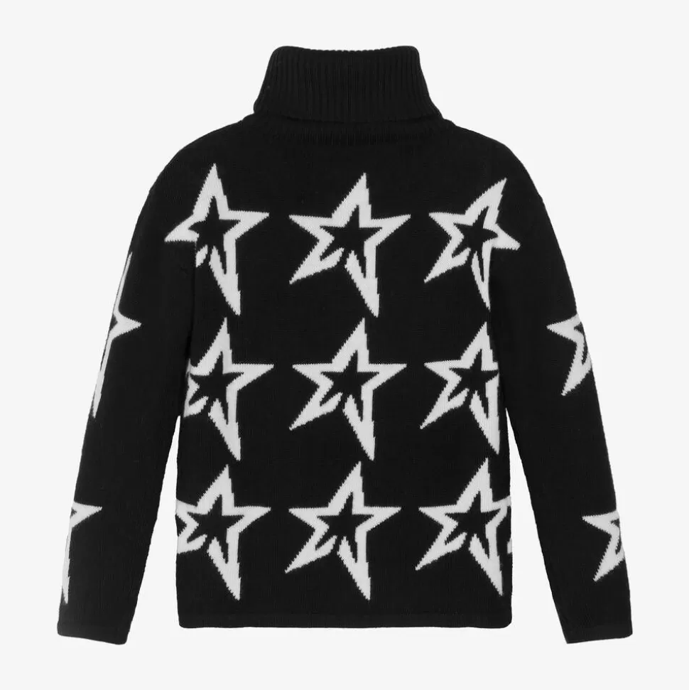 Perfect Moment Girls Black Roll Neck Star Sweater^ Tops