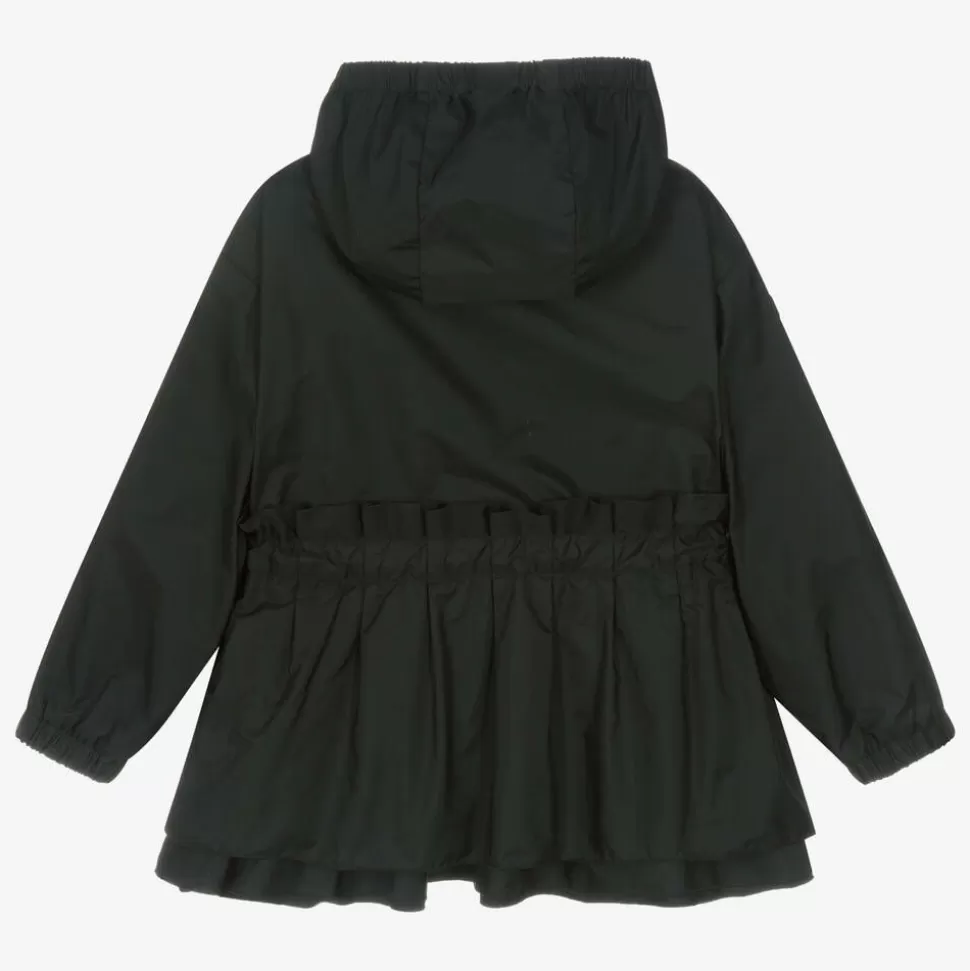Moncler Enfant Girls Black Ruffle Wete Coat^ Coats & Jackets