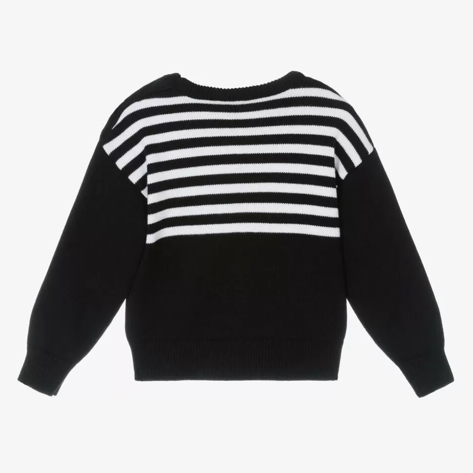 Givenchy Girls Black Stripe Cotton Jumper^ Tops