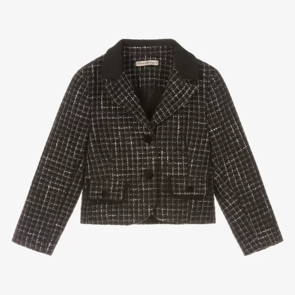 Piccola Speranza Girls Black Tweed Blazer^ Coats & Jackets