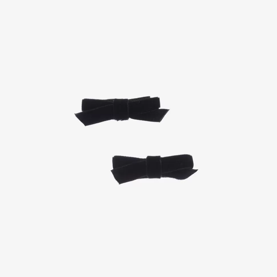 Bowtique London Girls Black Velvet Bow Hair Clips (2 Pack)^ Hair Accessories