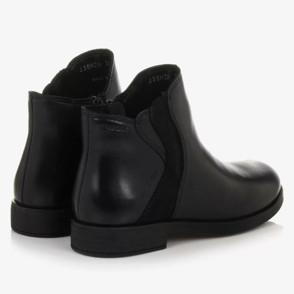 Geox Girls Black Waterproof Leather Boots^ Boots | Boots