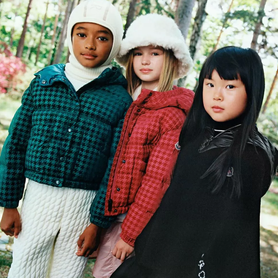 Moncler Enfant Girls Black Wool & Down Cape^ Coats & Jackets