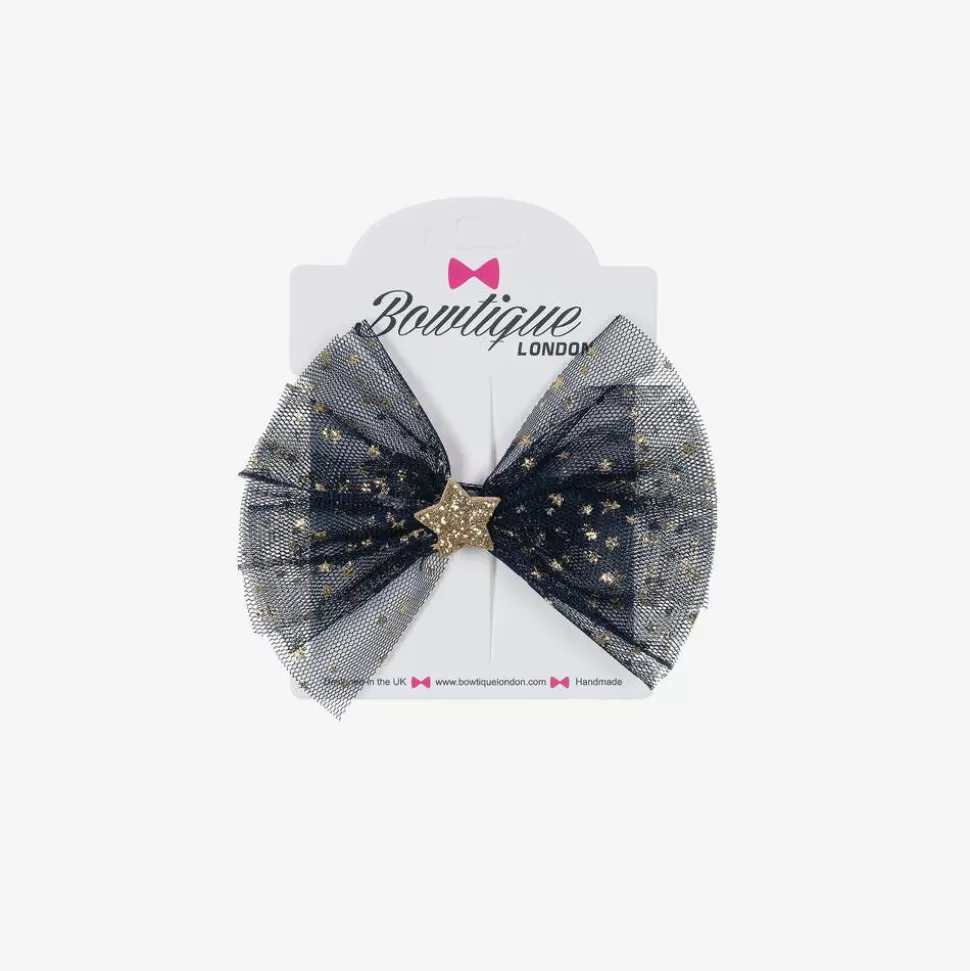 Bowtique London Girls Blue & Gold Hair Clip (10cm)^ Hair Accessories