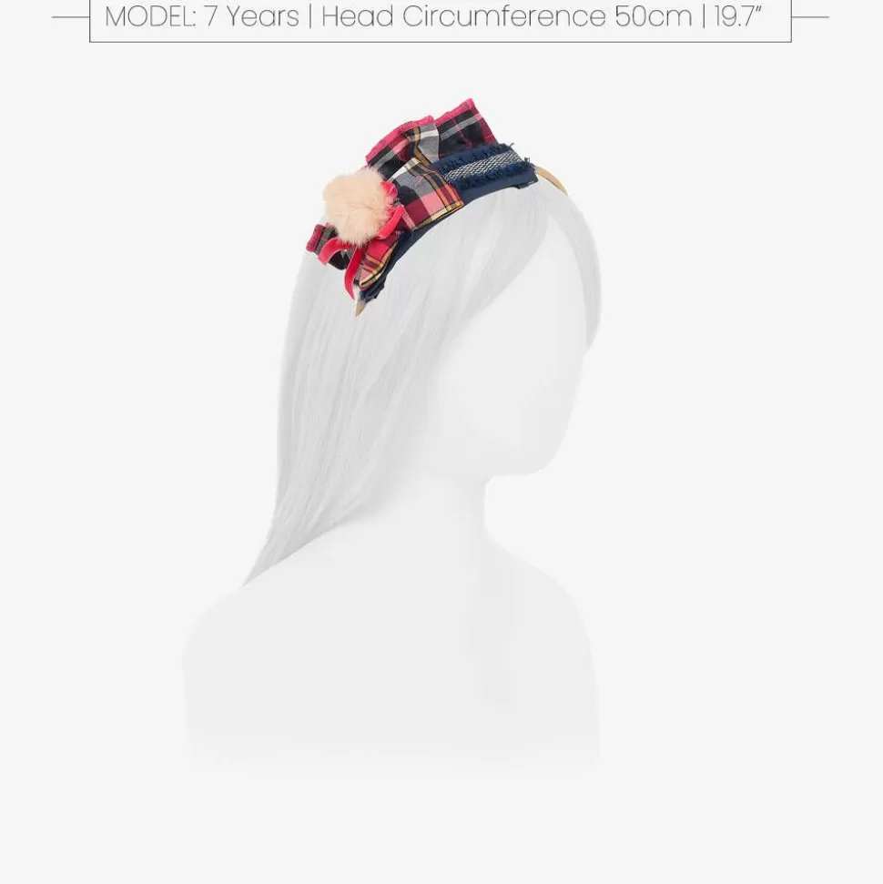 Miranda Girls Blue & Pink Tartan Hairband^ Hair Accessories