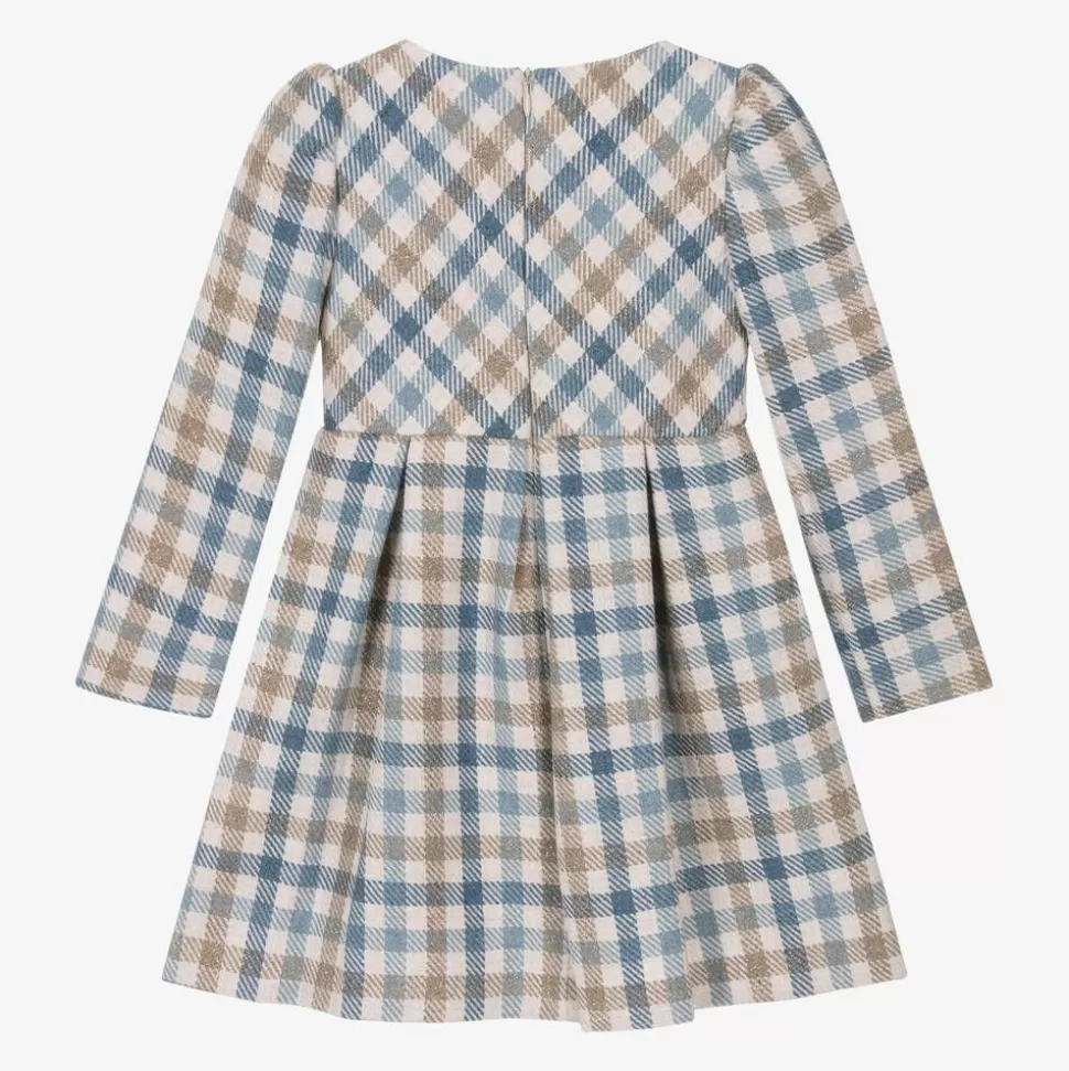 Mayoral Girls Blue Check Dress^ Dresses
