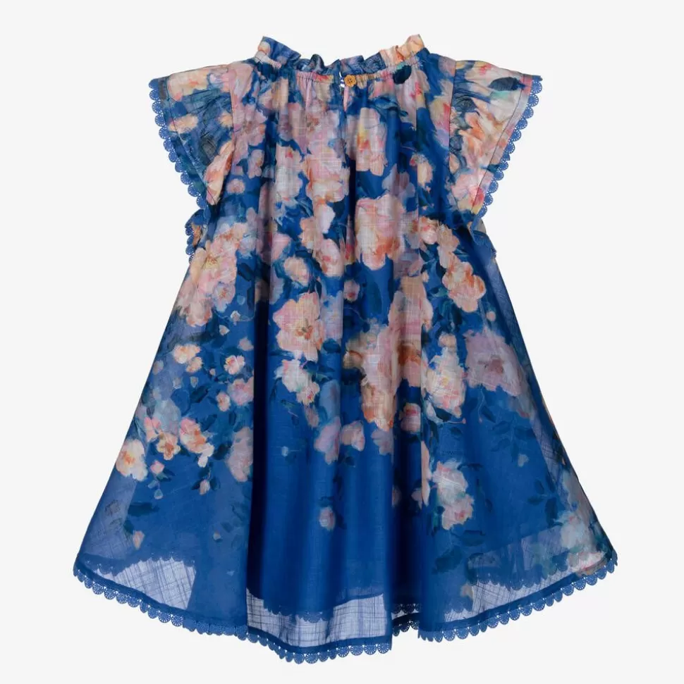 Zimmermann Girls Blue Cotton Floral Dress^ Dresses