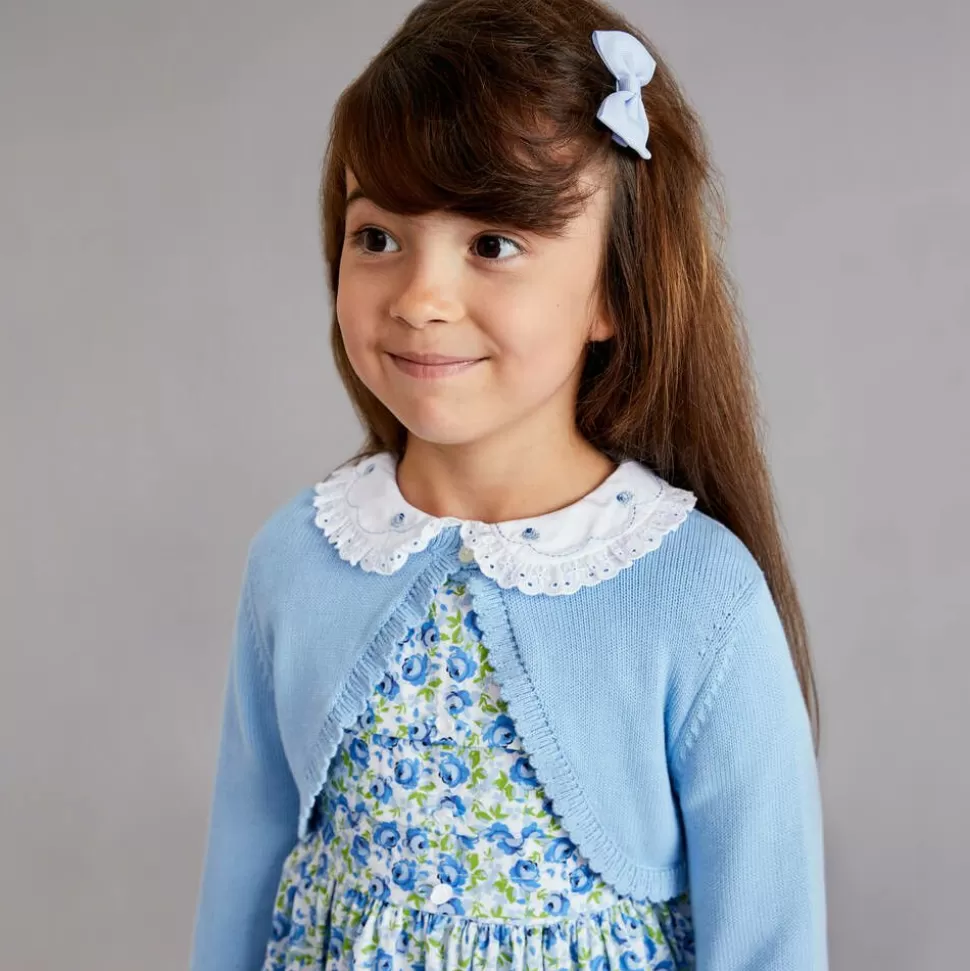 Beatrice amp; George Girls Blue Cotton Knit Bolero Cardigan^ Tops