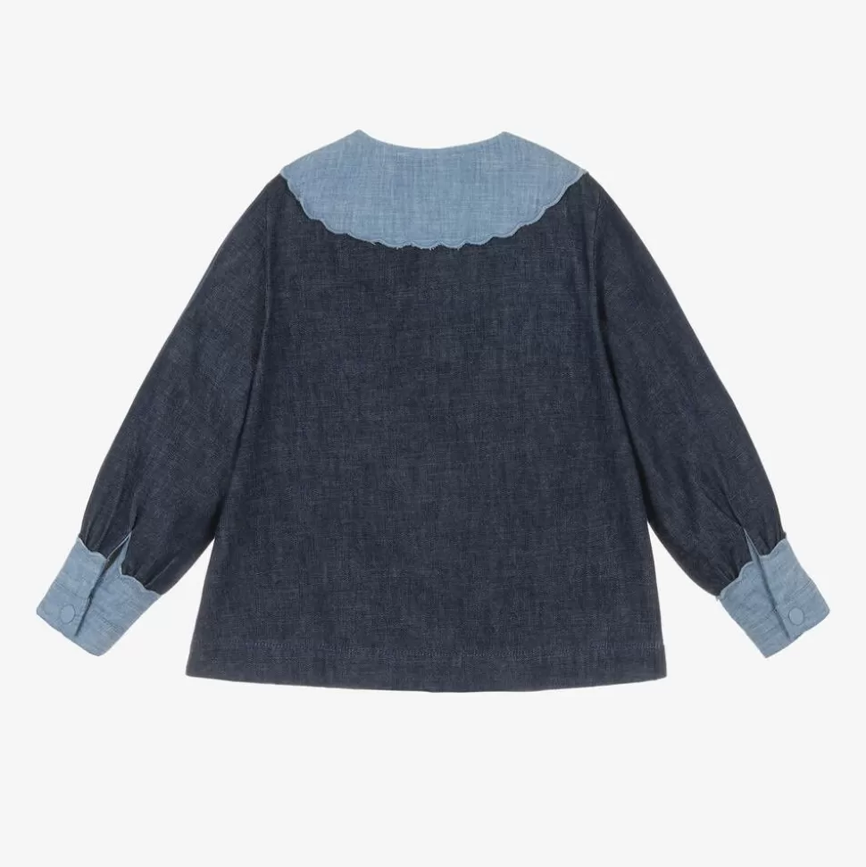 Stella McCartney Kids Girls Blue Denim & Chambray Blouse^ Tops