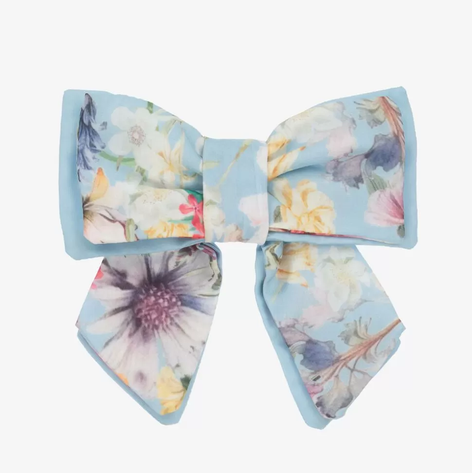 Patachou Girls Blue Floral Bow Hair Clip (14cm)^ Hair Accessories