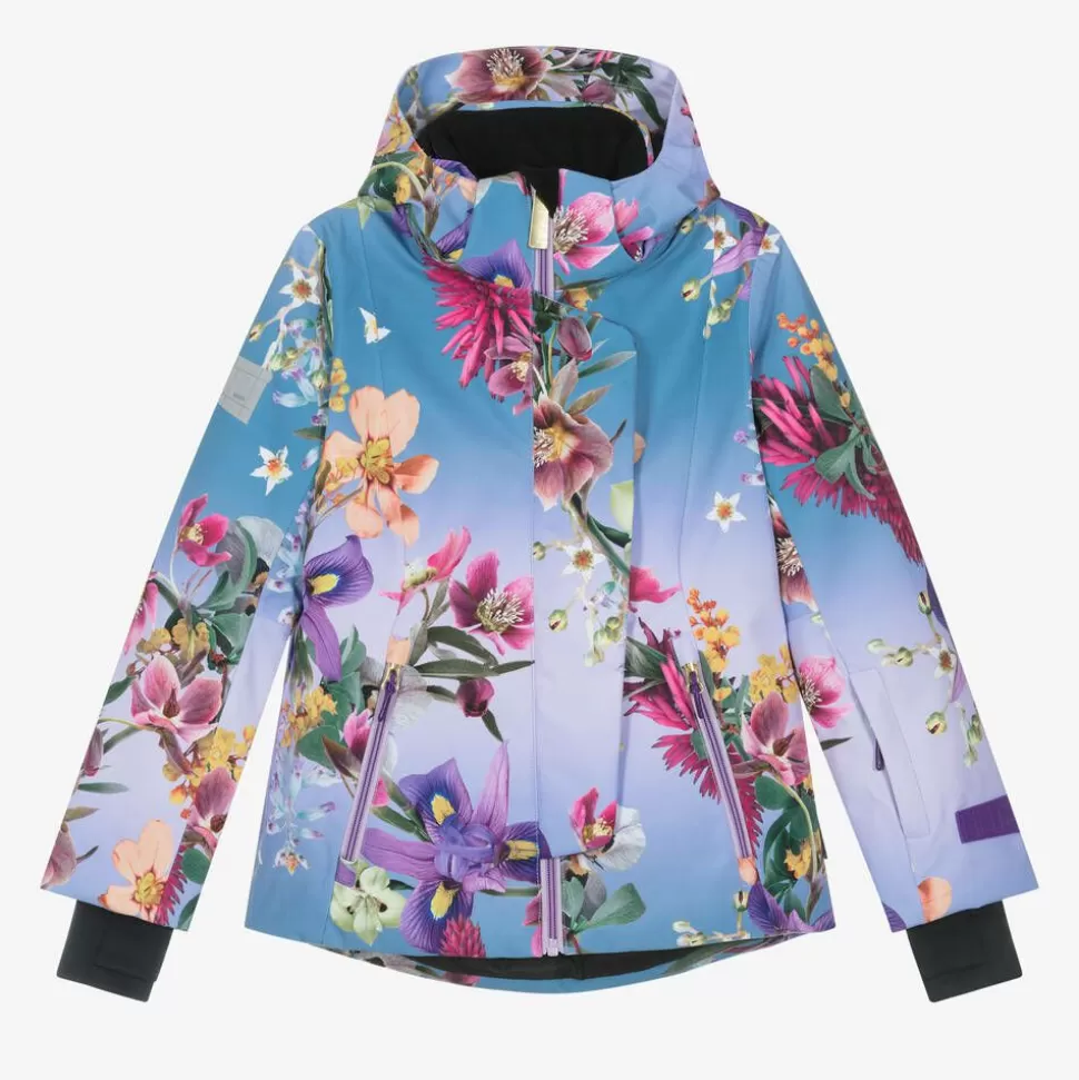 Molo Girls Blue Floral Ski Jacket^ Snowwear