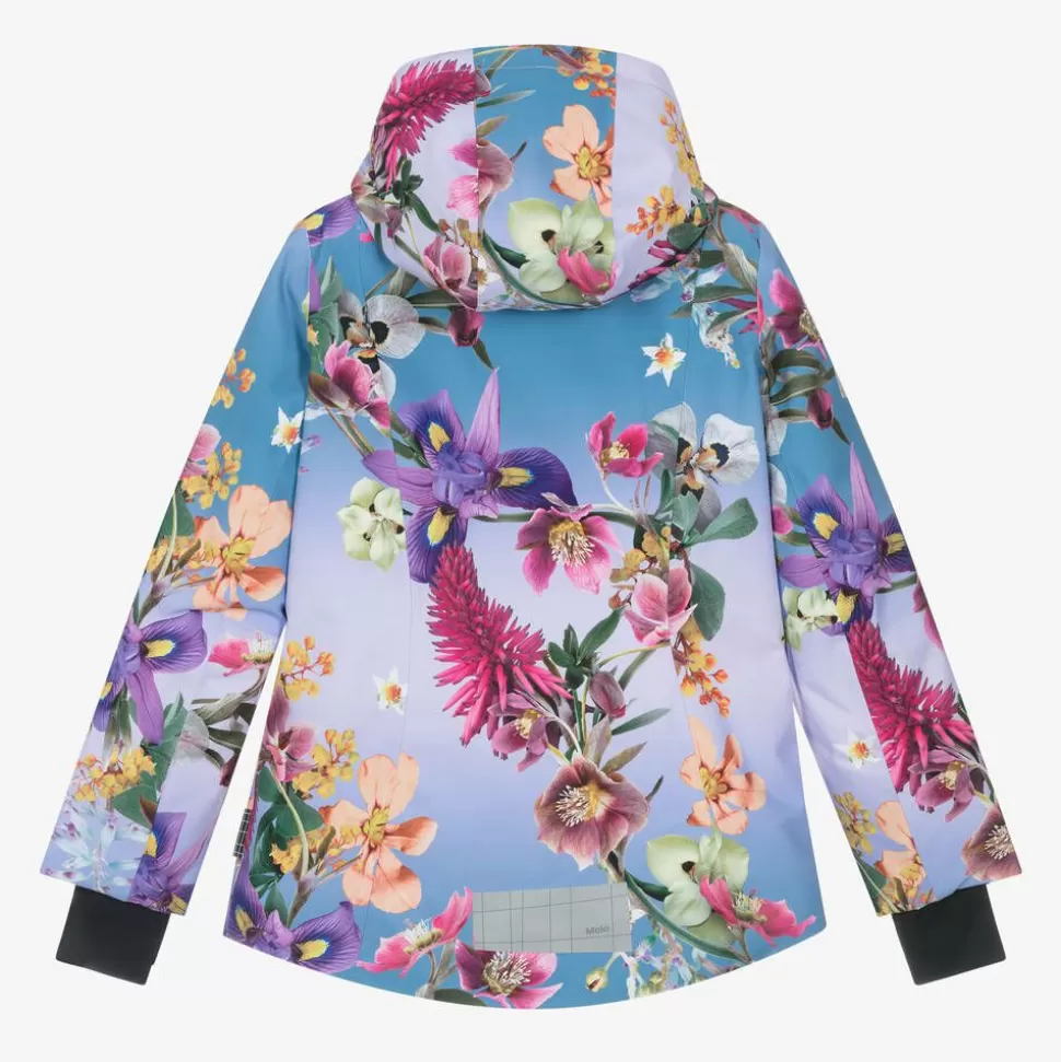 Molo Girls Blue Floral Ski Jacket^ Snowwear