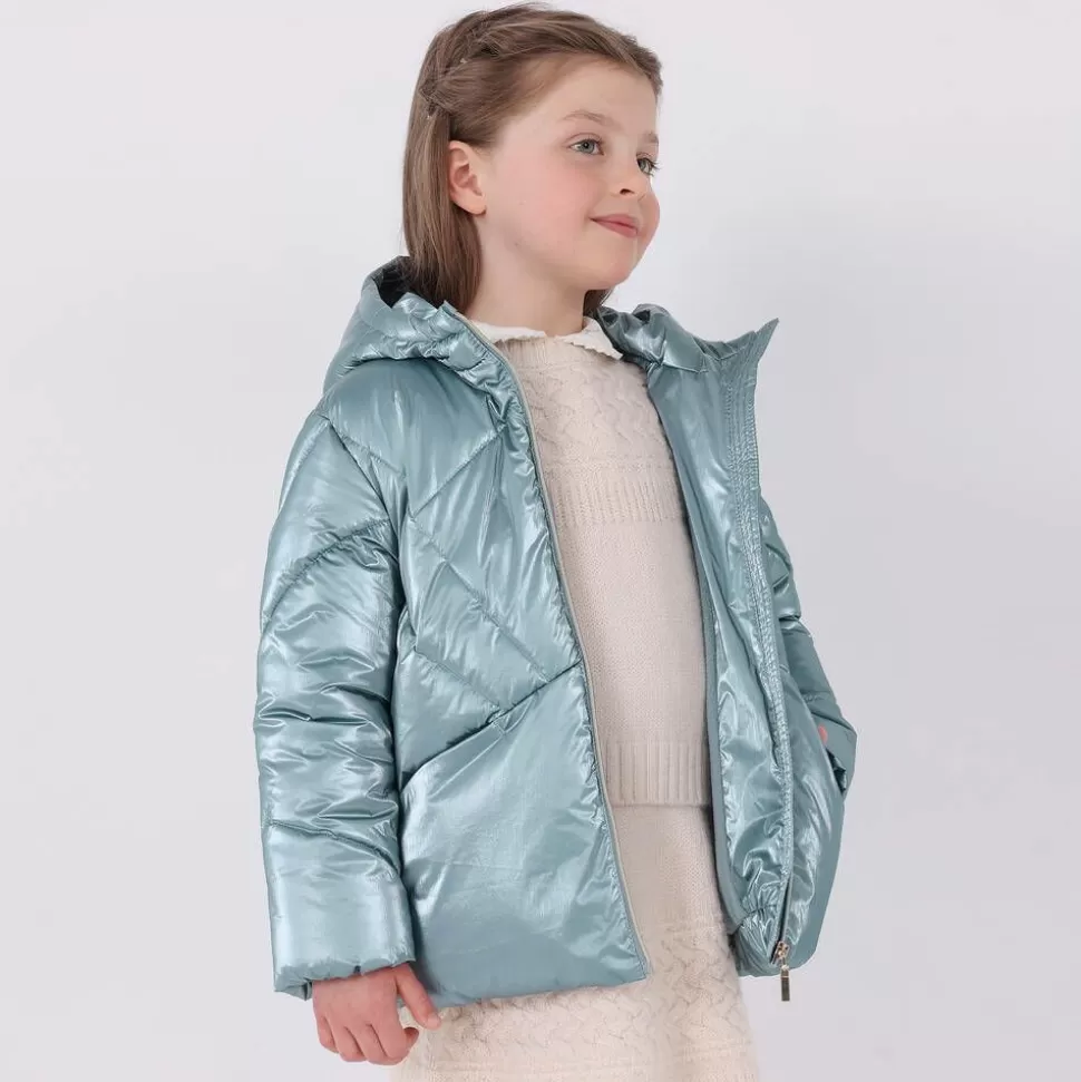 Mayoral Girls Blue Hooded Puffer Jacket^ Coats & Jackets