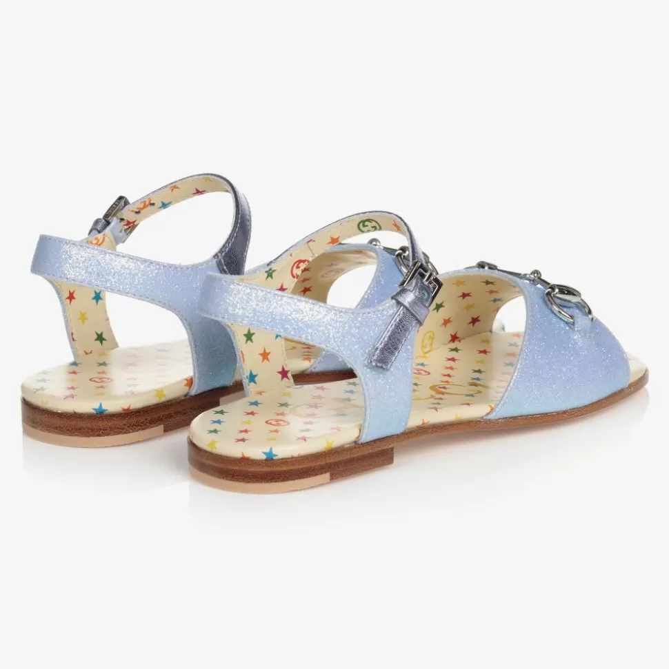 Gucci Girls Blue Horsebit Sandals^ Sandals