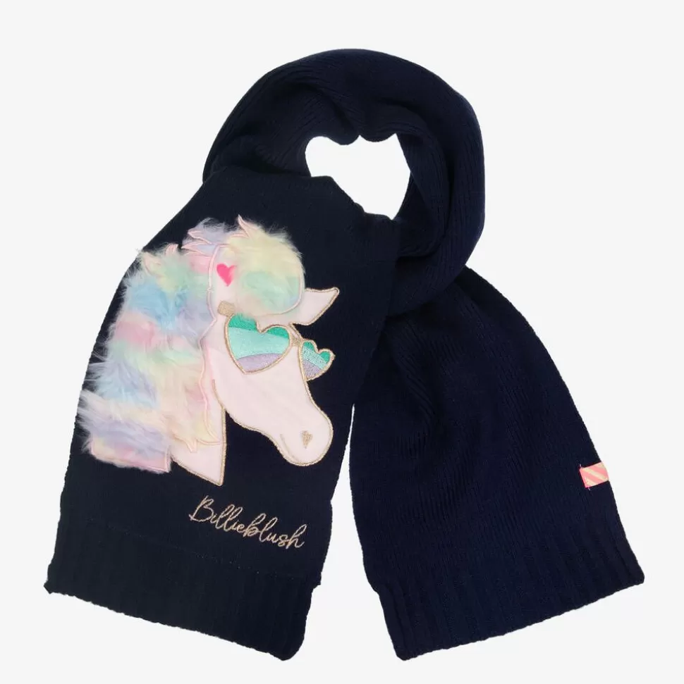 Billieblush Girls Blue Knitted Unicorn Scarf^ Scarves