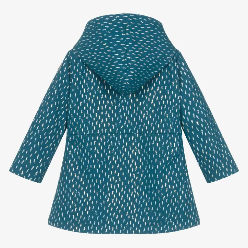 Hatley Girls Blue Lightning Bolts Raincoat^ Coats & Jackets