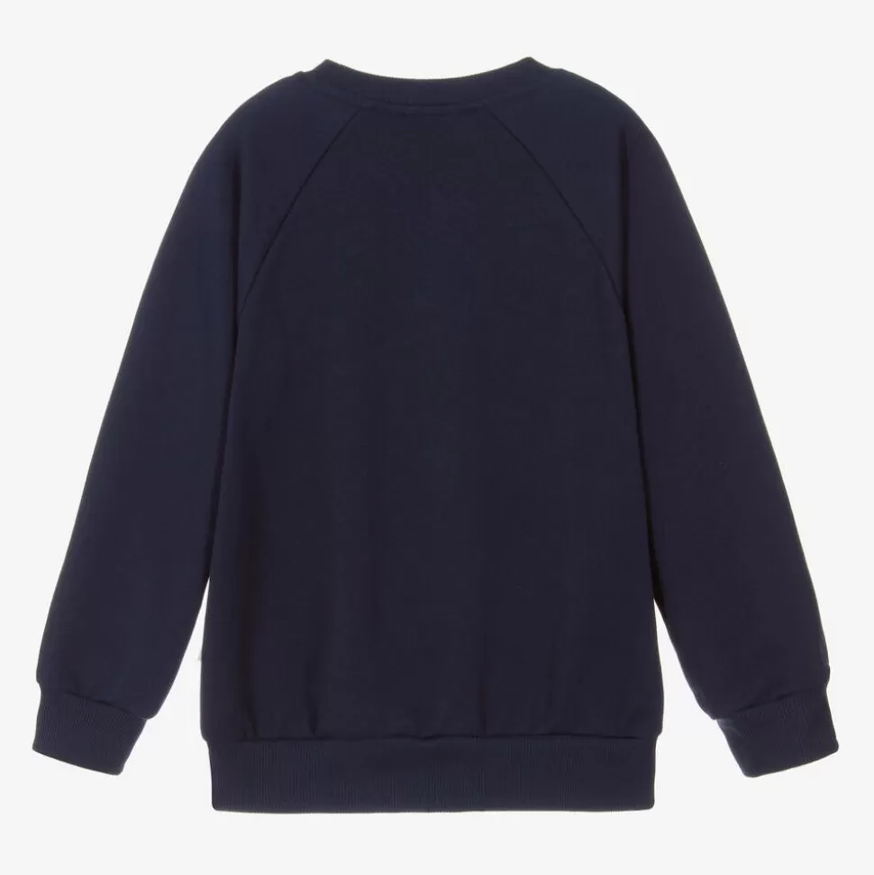 Mini Rodini Girls Blue Organic Cotton Bow Sweatshirt^ Tops