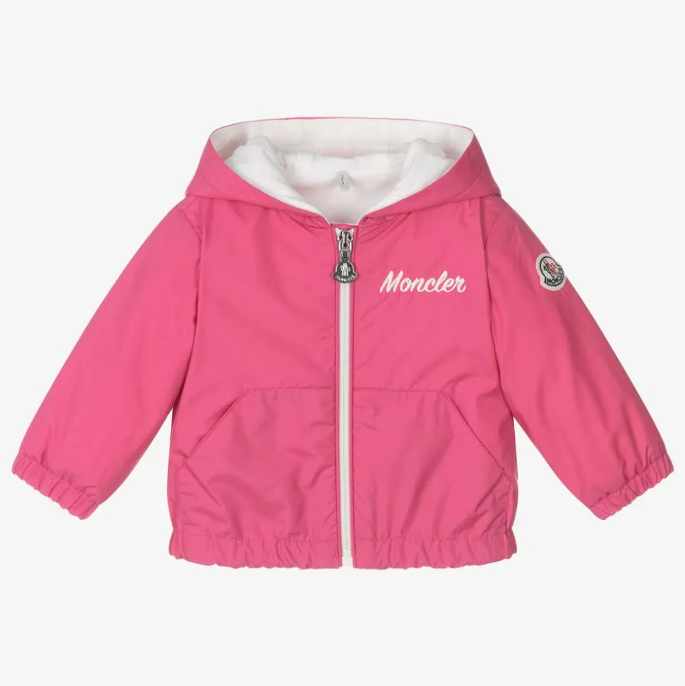 Moncler Enfant Girls Bright Pink Evanthe Hooded Jacket^ Coats & Jackets